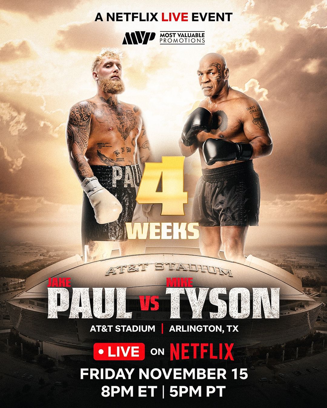 Luta ente Mike Tyson e Jake Paul